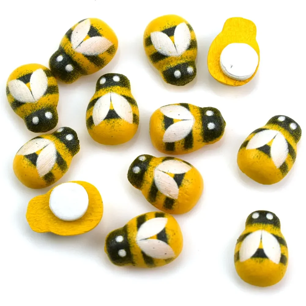 50pcs Yellow Wood Glue Buttons - Embellishment Glue Craft avaliação e preço