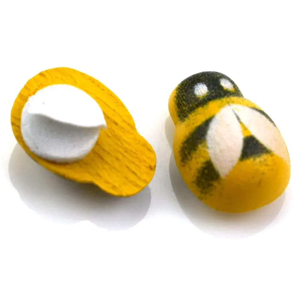 50pcs Yellow Wood Glue Buttons - Embellishment Glue Craft avaliação e preço