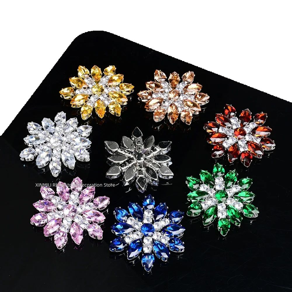 2Pcs Luxury Zircon Crystal Fla - Embellishment Glue Craft avaliação e preço