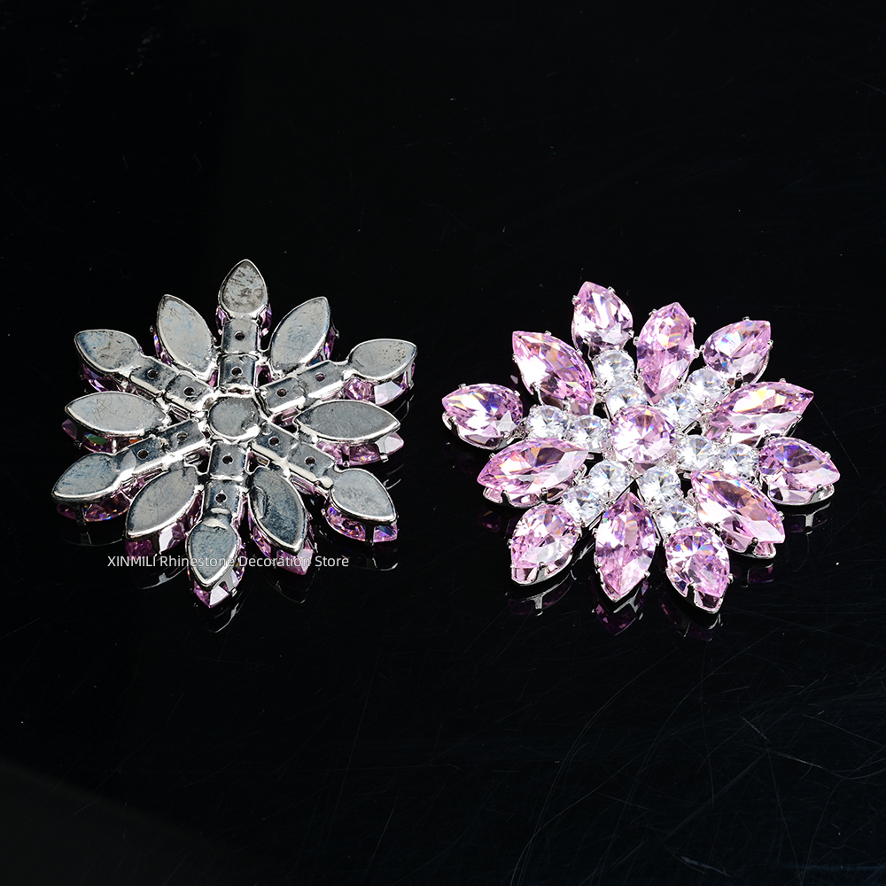 2Pcs Luxury Zircon Crystal Fla - Embellishment Glue Craft avaliação e preço