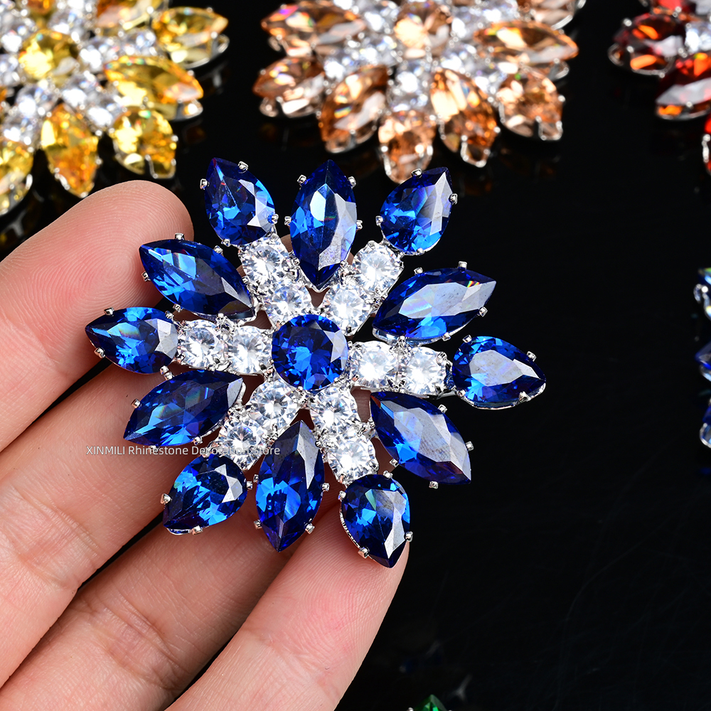 2Pcs Luxury Zircon Crystal Fla - Embellishment Glue Craft avaliação e preço