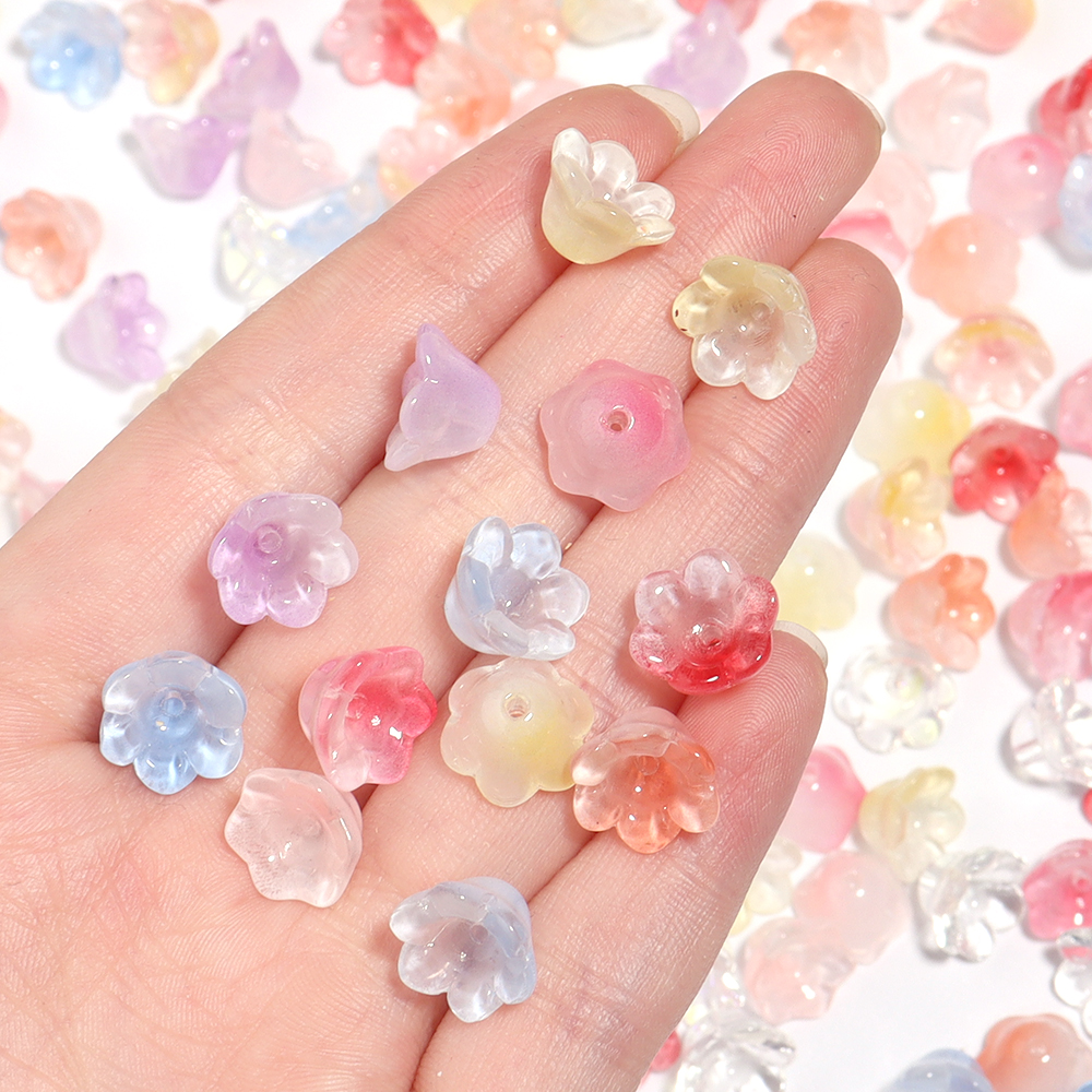 50pcs 12x7.5mm Colorful Lily o - Embellishment Crafts avaliação e preço