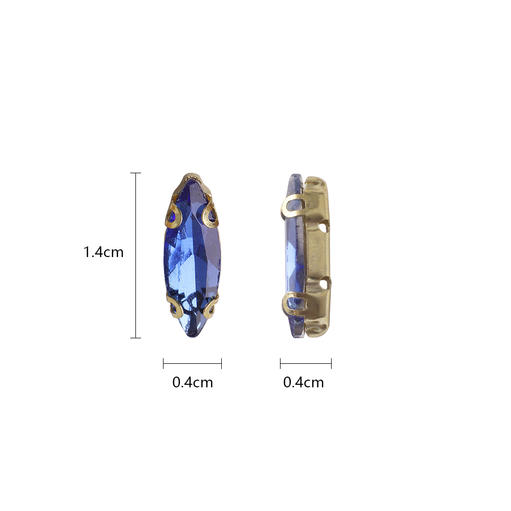 20Pcs 4x15mm Horse eye Crystal - Sew On Rhinestone avaliação e preço
