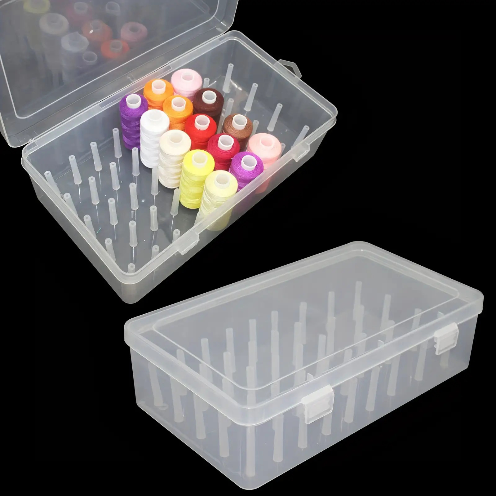 Clear Plastic Sewing Thread St - Craft Embellishment Storage avaliação e preço