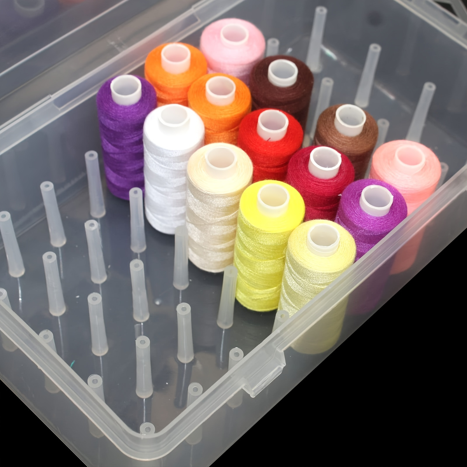 Clear Plastic Sewing Thread St - Craft Embellishment Storage avaliação e preço