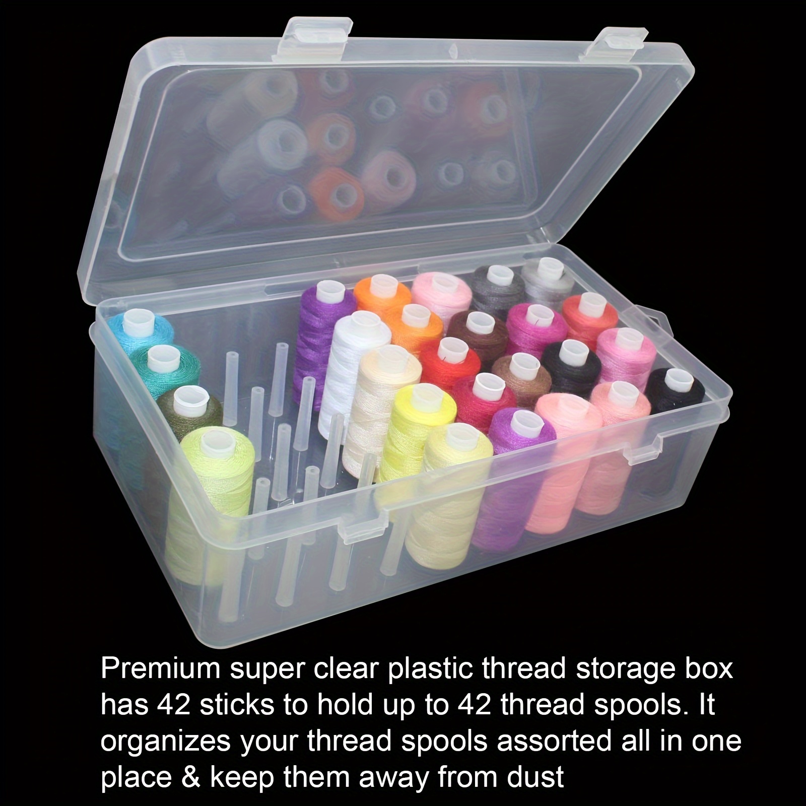 Clear Plastic Sewing Thread St - Craft Embellishment Storage avaliação e preço