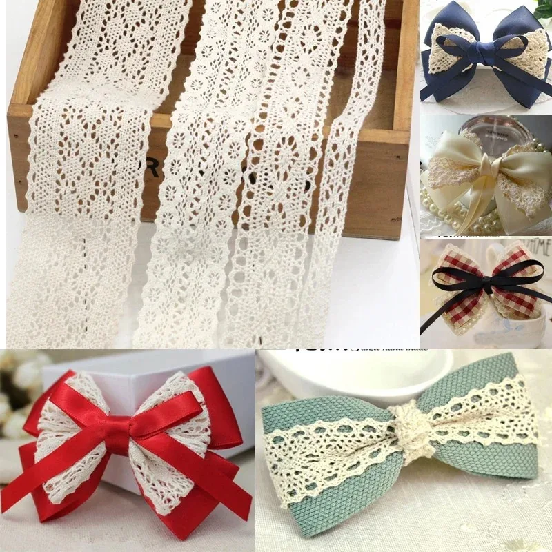 Ivory White Cotton Lace Trim R - Lace Ribbon Trim avaliação e preço