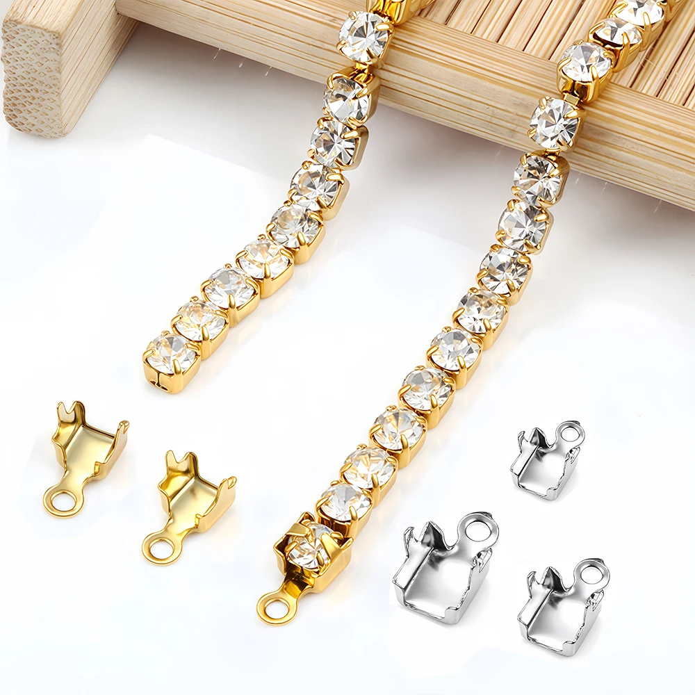 10/20Pcs Stainless Steel Gold  - Beaded Trim Fringe avaliação e preço