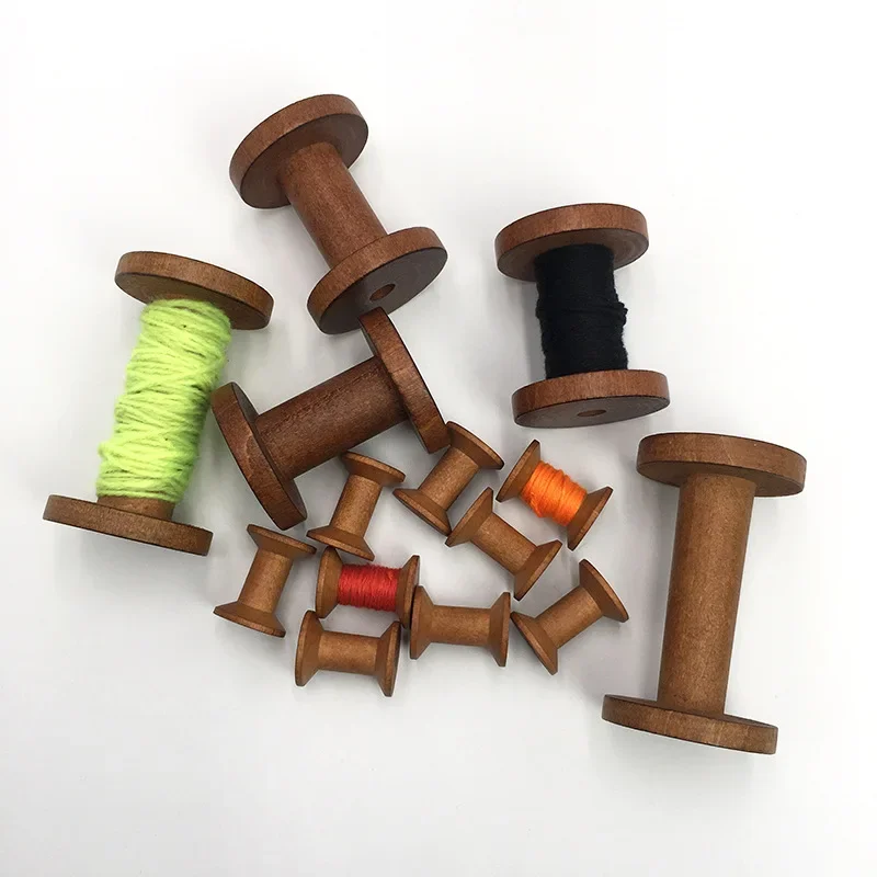 1Pc Vintage Wooden Spools DIY  - Organza Ribbon Spool avaliação e preço