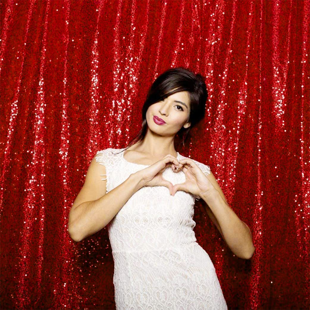 Silver Sequin Backdrop Curtain - Sequin Fabric Panel avaliação e preço
