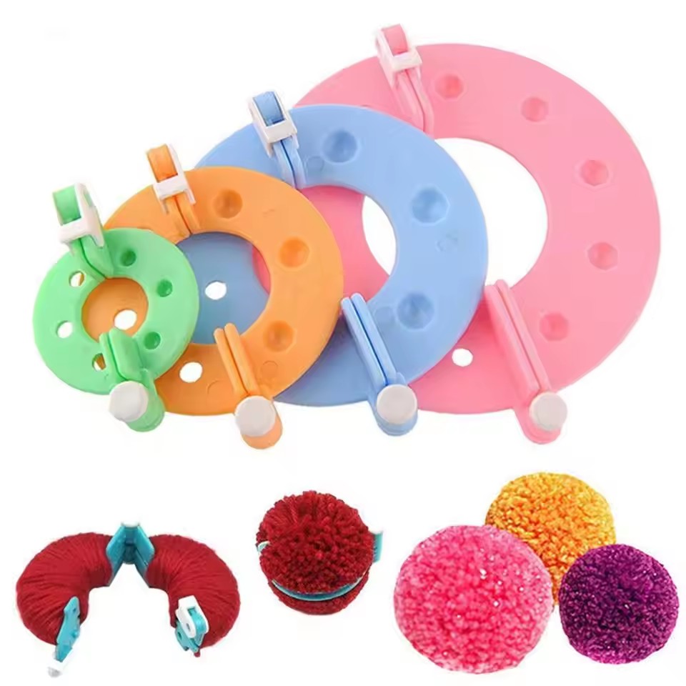 8PCS 4 Sizes Fluff Ball Weaver - Pom Pom Maker Tool avaliação e preço