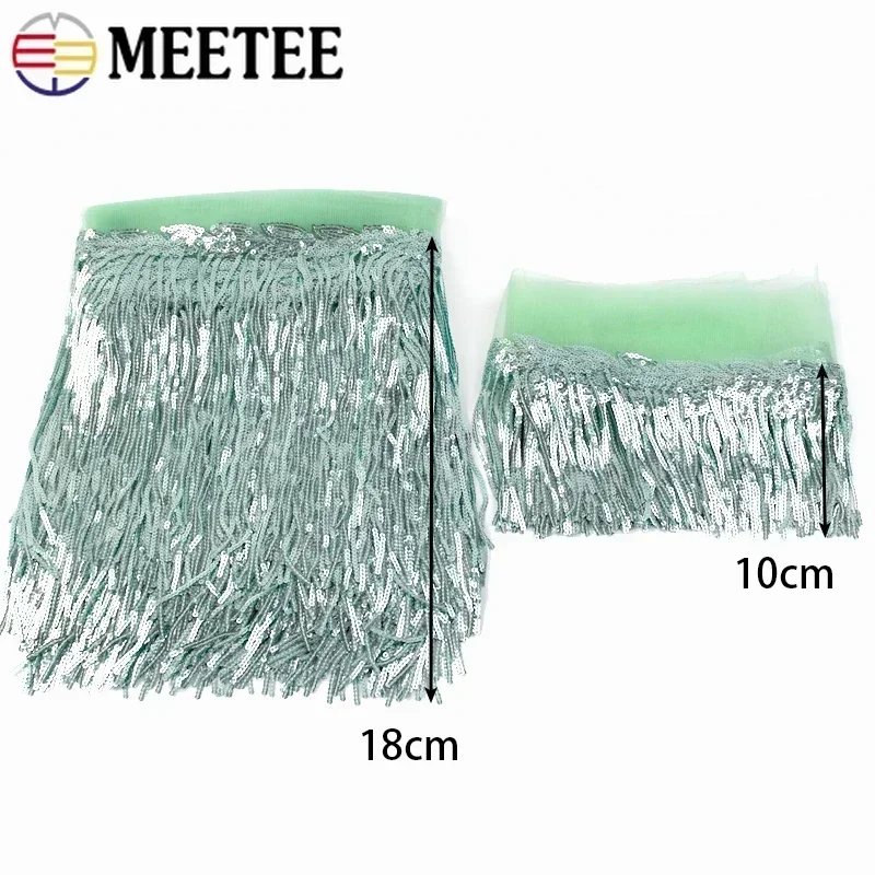 2/5/10Yards Sequin Embroidery  - Beaded Trim Fringe avaliação e preço
