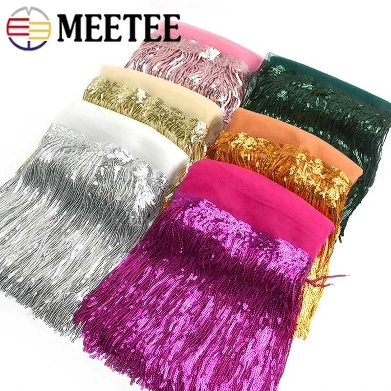 2/5/10Yards Sequin Embroidery  - Beaded Trim Fringe avaliação e preço