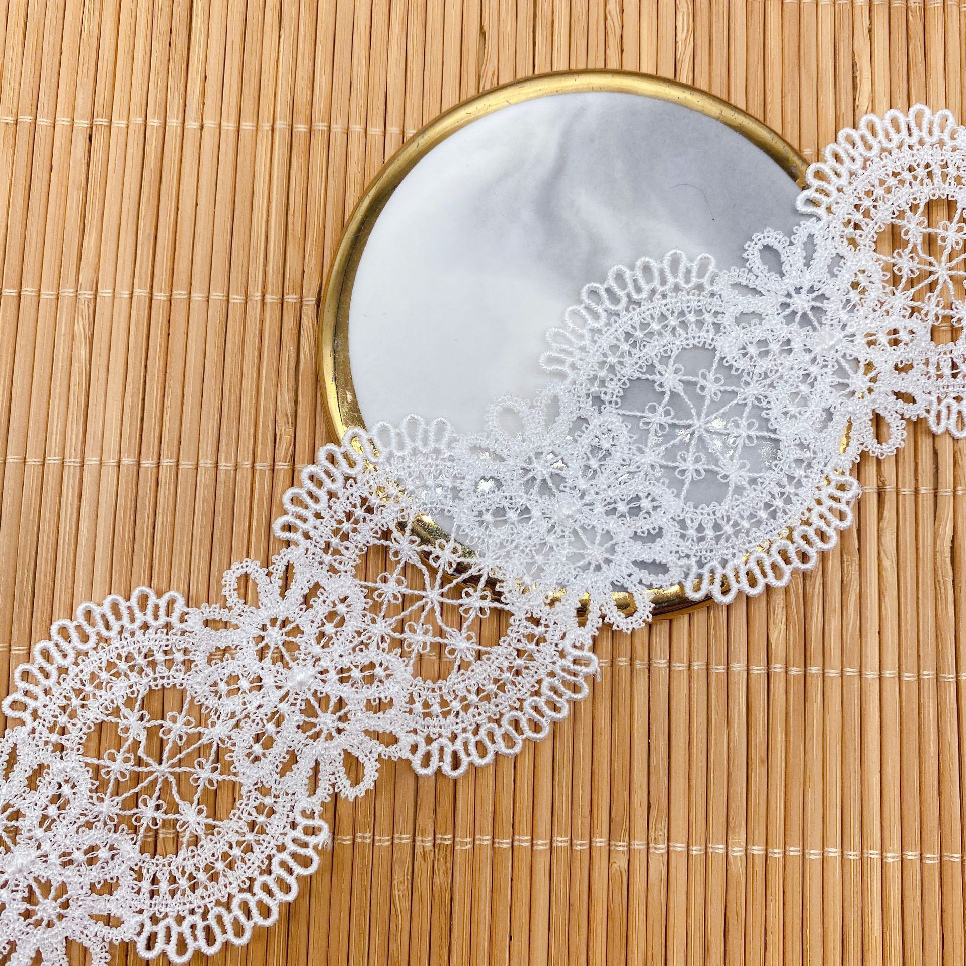 Hollow Flower Embroidered Lace - Lace Ribbon Trim avaliação e preço