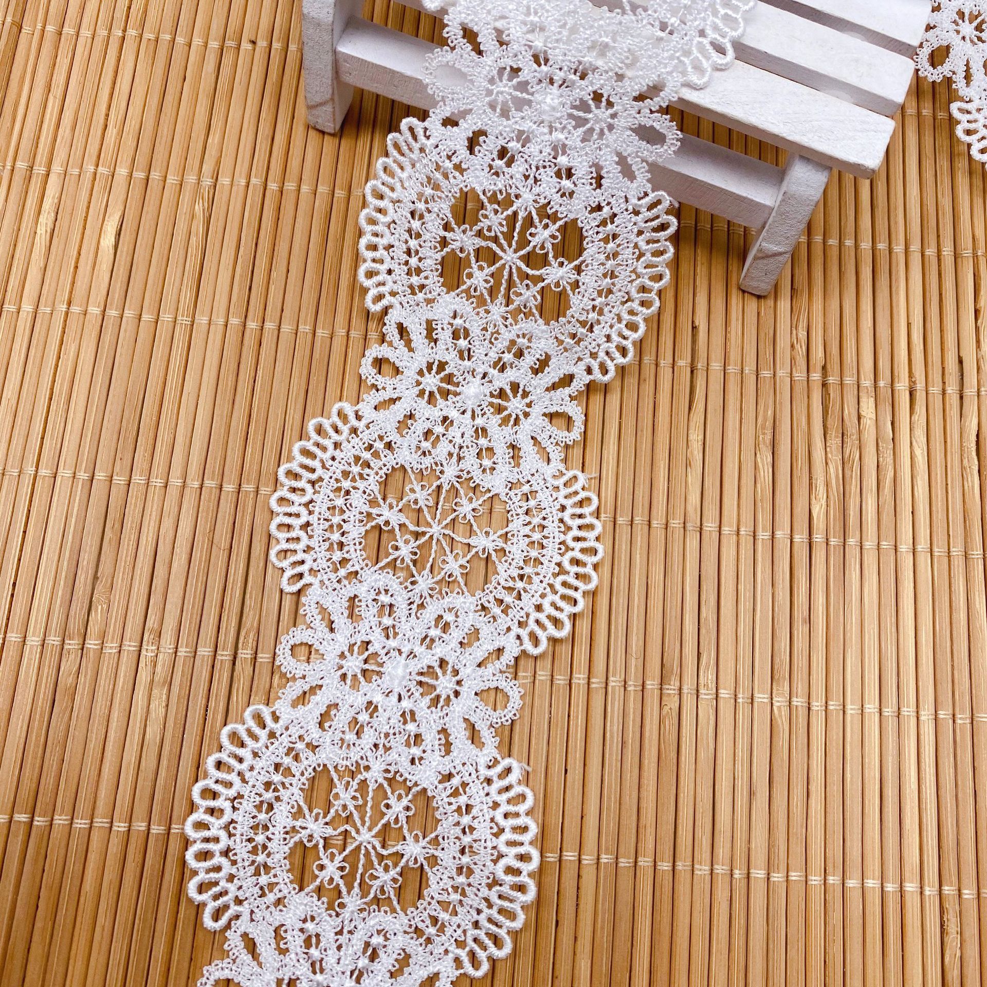 Hollow Flower Embroidered Lace - Lace Ribbon Trim avaliação e preço