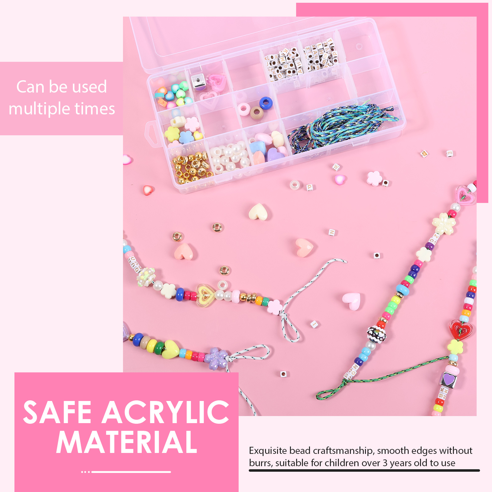 421PCS Beaded Keychain Making  - Embellishment Crafts avaliação e preço