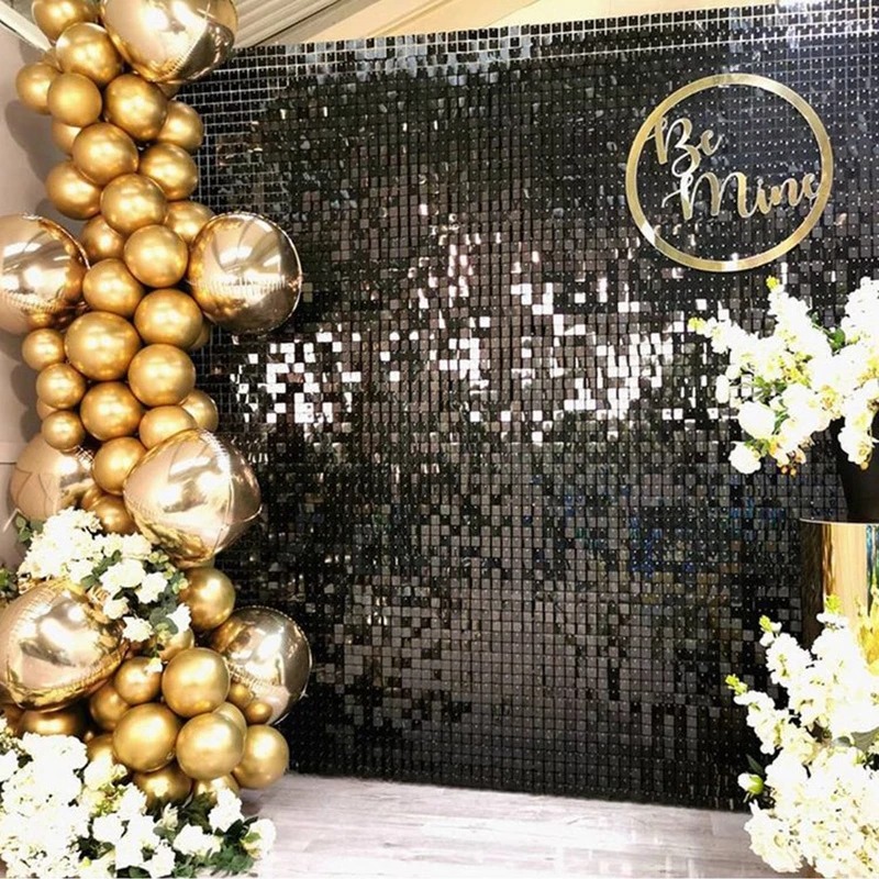 12/16/18/24PCS Shimmer Wall Ba - Sequin Fabric Panel avaliação e preço