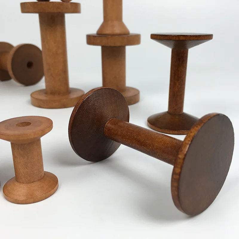1Pc Vintage Wooden Spools DIY  - Organza Ribbon Spool avaliação e preço