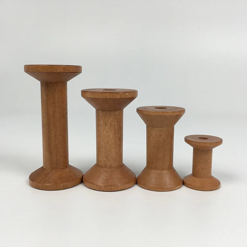 1Pc Vintage Wooden Spools DIY  - Organza Ribbon Spool avaliação e preço