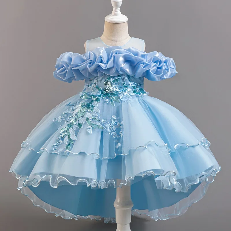 Fashion Flower Girl Dresses fo - Lace Ribbon Trim avaliação e preço