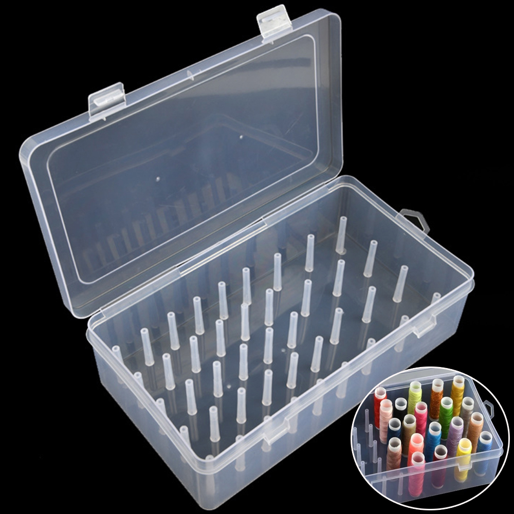 New Sewing Thread Box 42 Piece - Craft Embellishment Storage avaliação e preço