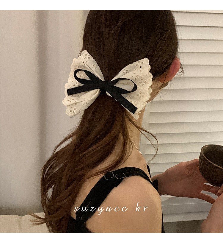 French retro double layered bo - Lace Ribbon Trim avaliação e preço