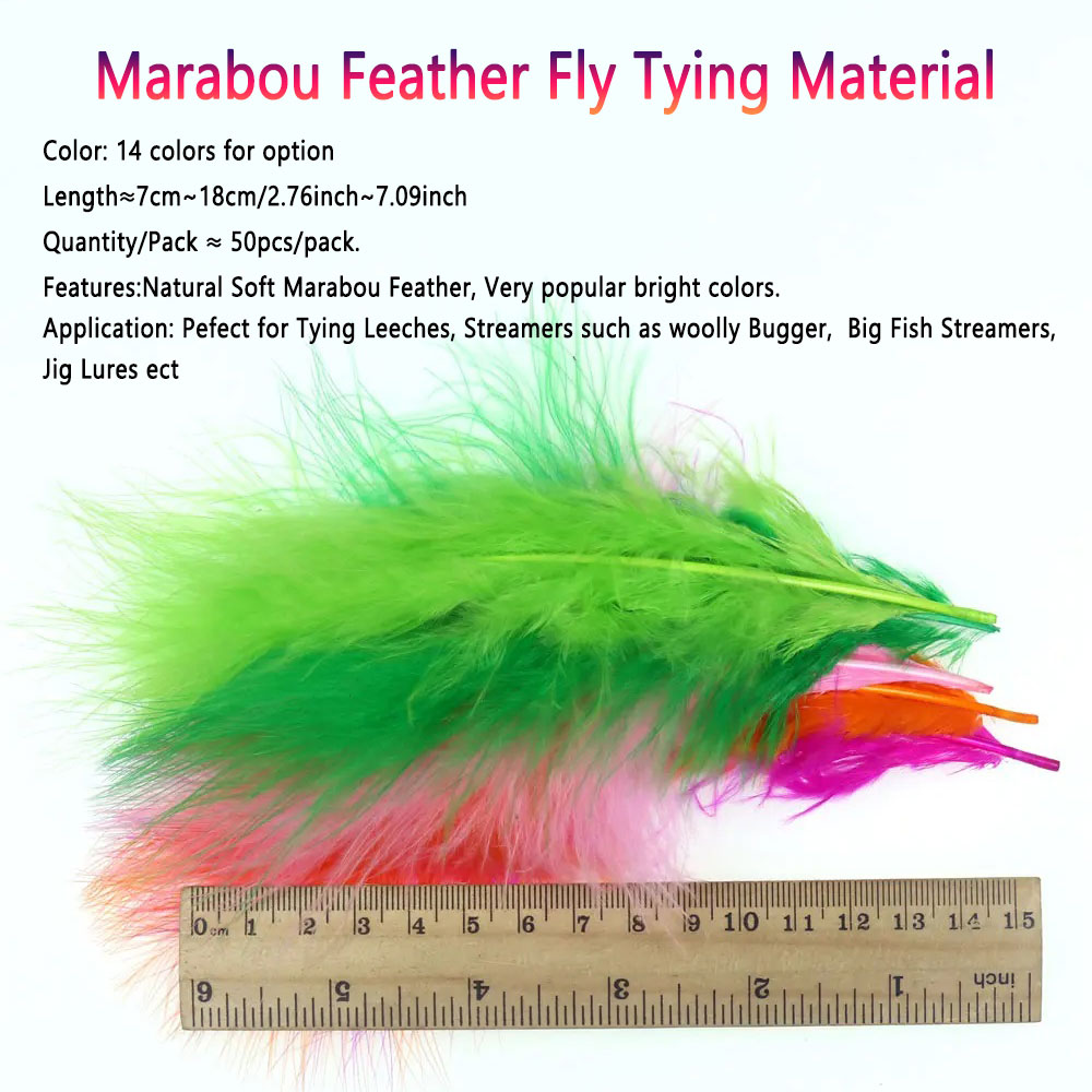 Bimoo 50pcs/Pack Colored Long  - Feather Trim Marabou avaliação e preço