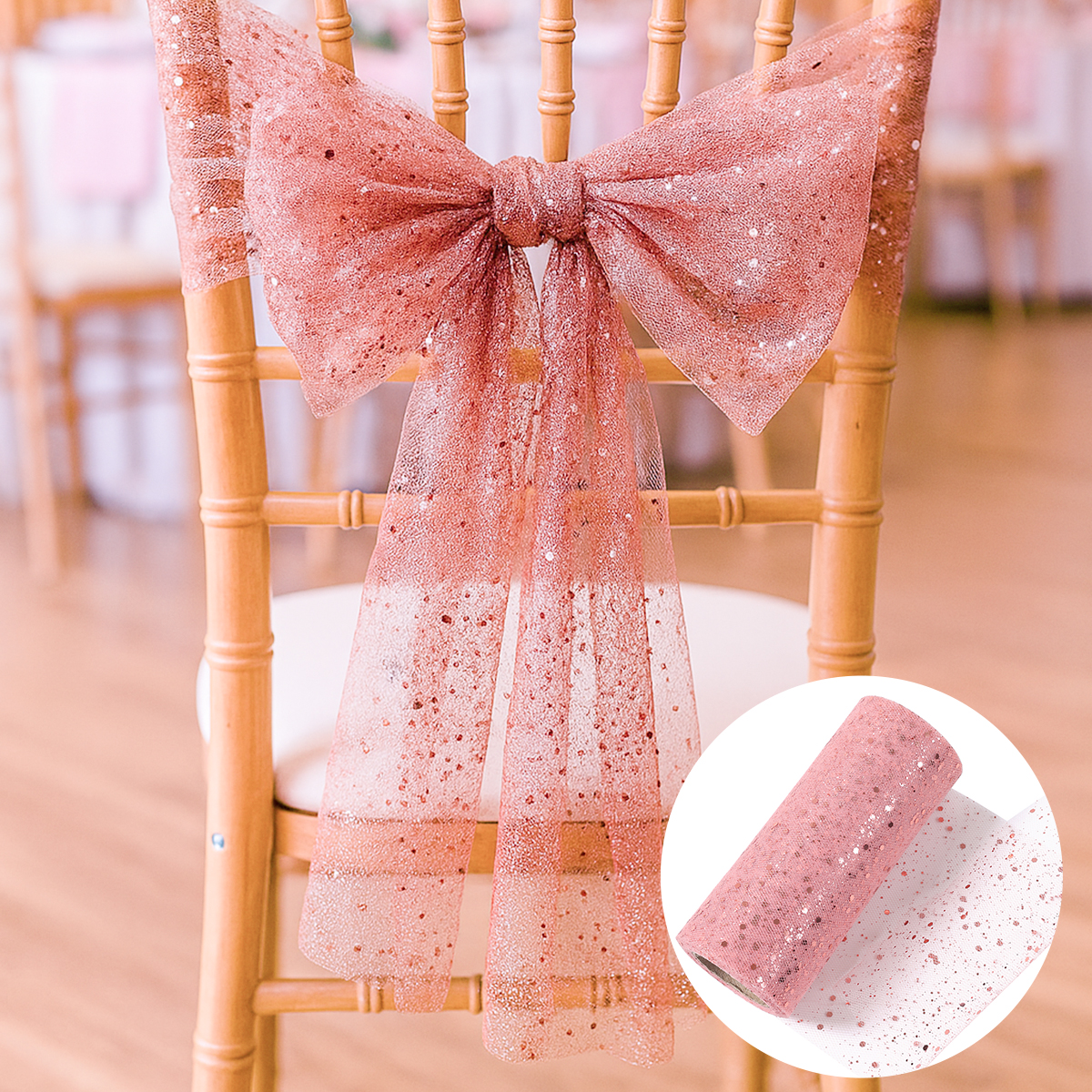 Glitter Tulle Rolls Birthday P - Organza Ribbon Spool avaliação e preço