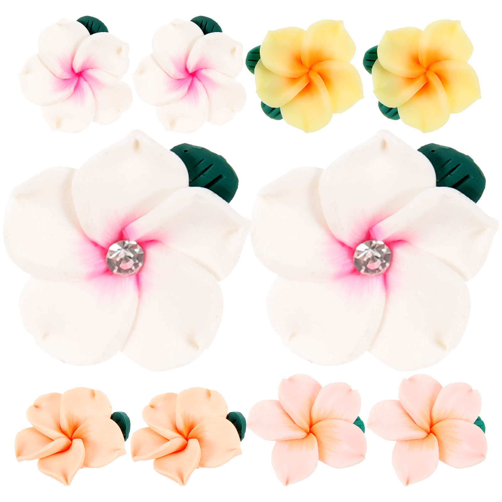10Pcs Soft Polymer Clay Flower - Embellish Craft avaliação e preço