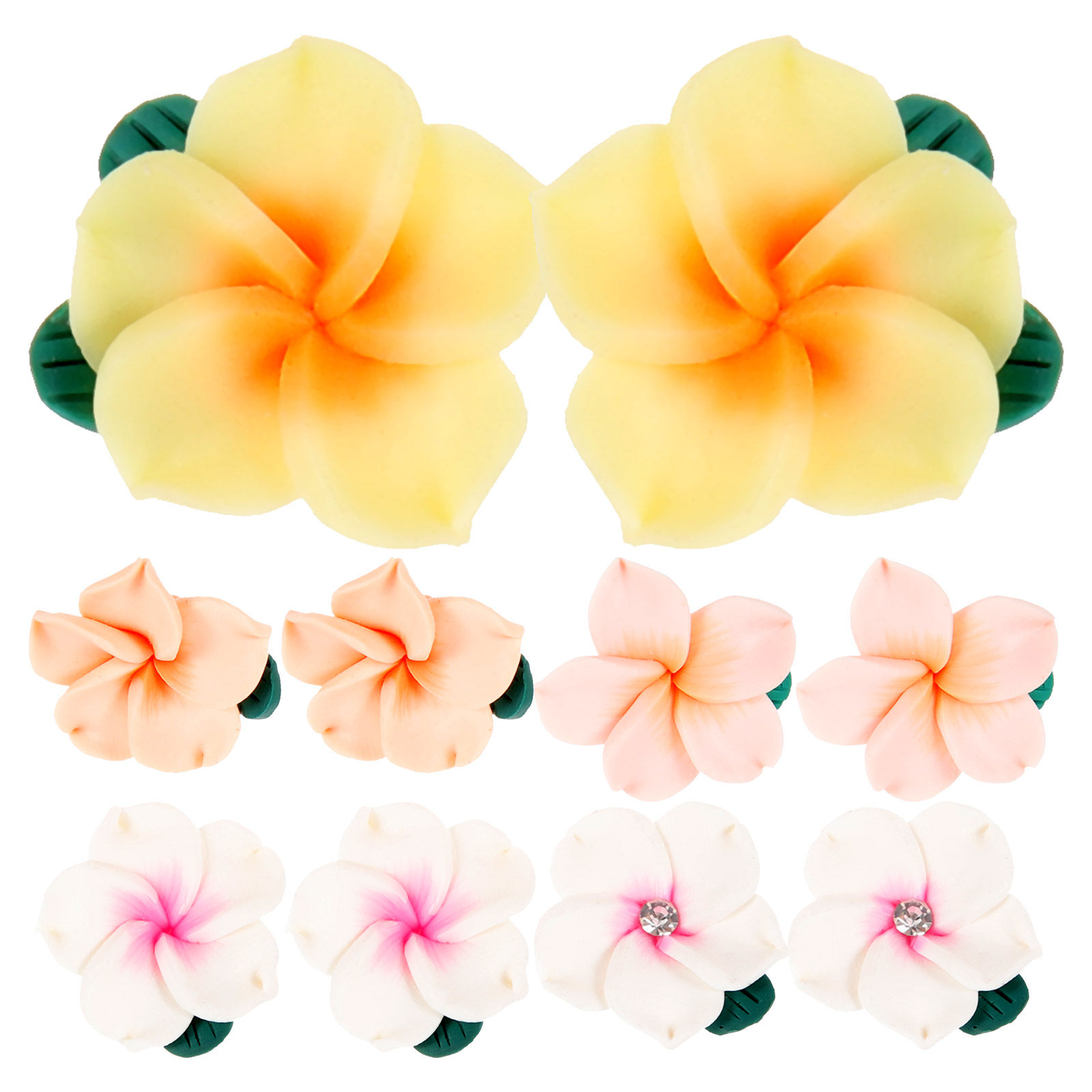 10Pcs Soft Polymer Clay Flower - Embellish Craft avaliação e preço