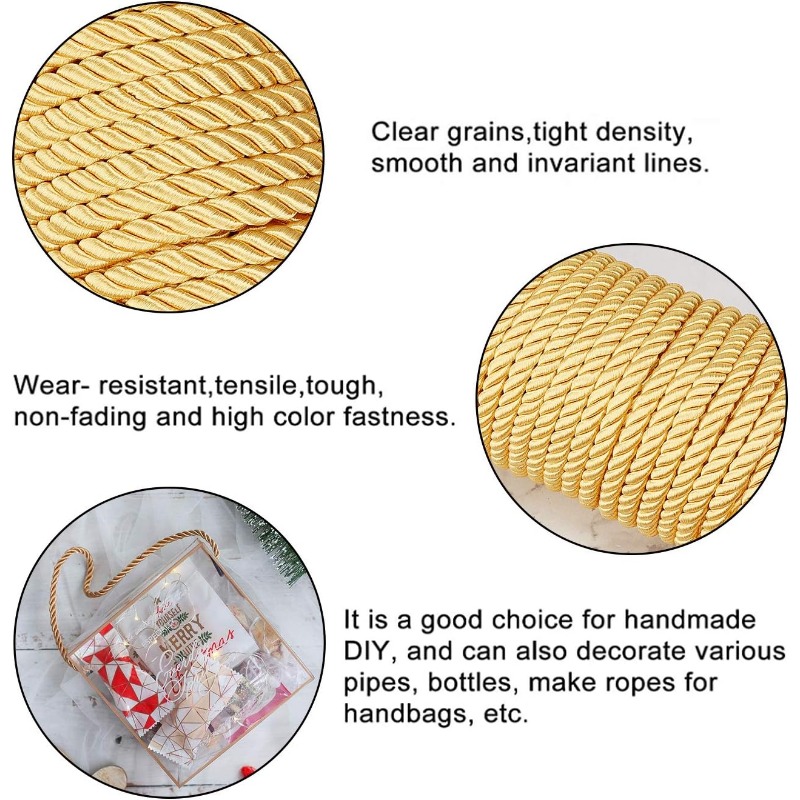 1Roll 8mm 20 Yards Twisted Cor - Cord Trim Twisted avaliação e preço