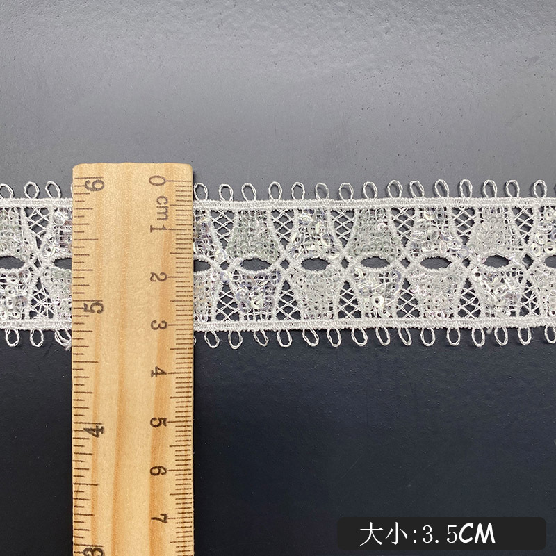 Hollow Wearable Sequins Ribbon - Lace Ribbon Trim avaliação e preço