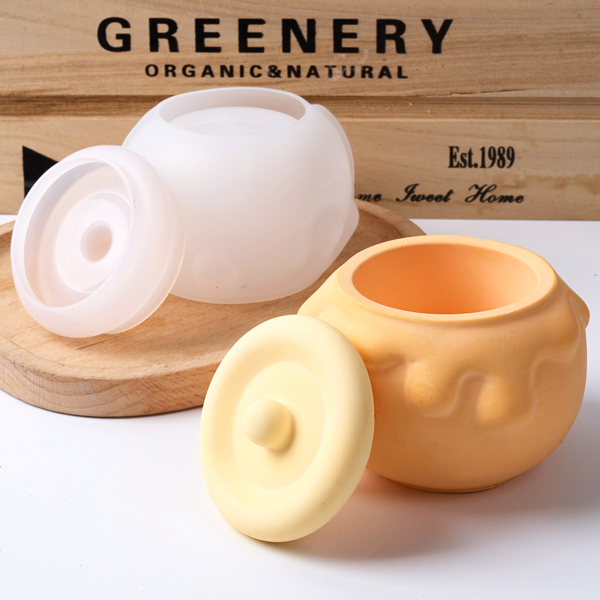 3D Honey Candle Jar Silicone M - Craft Embellishment Storage avaliação e preço
