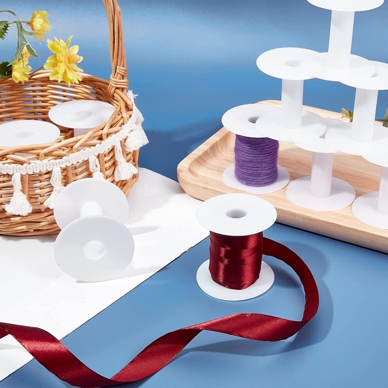 20pcs Empty Plastic Spools 2 I - Organza Ribbon Spool avaliação e preço