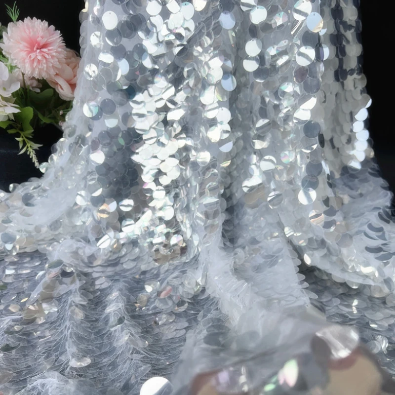 Encrypted Crystal Sequin Fabri - Crystal Mesh Fabric avaliação e preço
