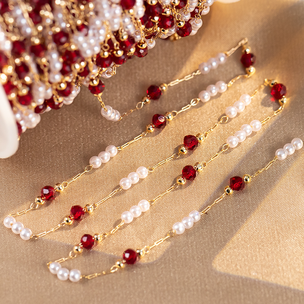 50cm/100cm Imitation Pearl Cop - Pearl Trim Chain avaliação e preço