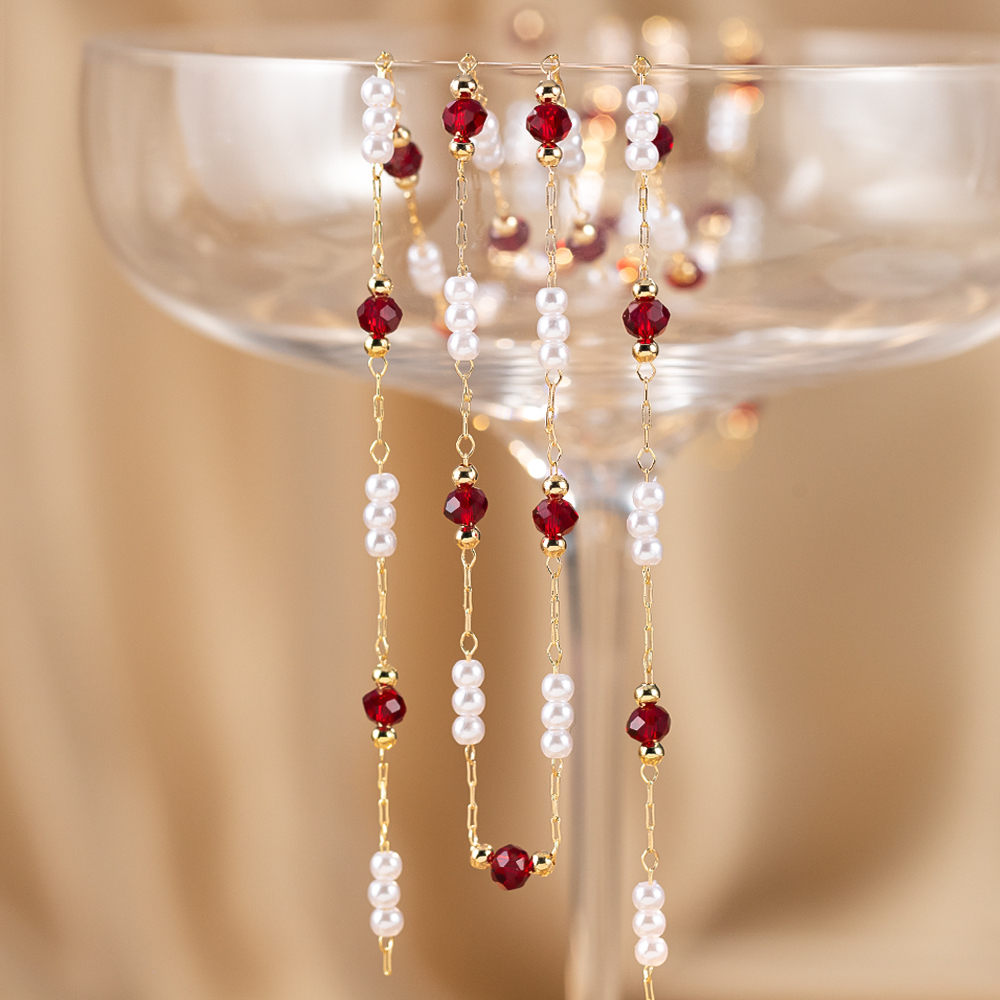 50cm/100cm Imitation Pearl Cop - Pearl Trim Chain avaliação e preço