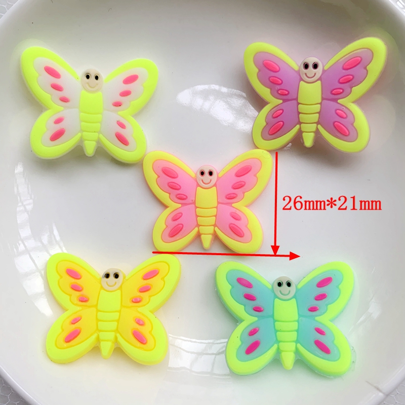 10pcs Cute Large butterfly PVC - Embellishment Glue Craft avaliação e preço