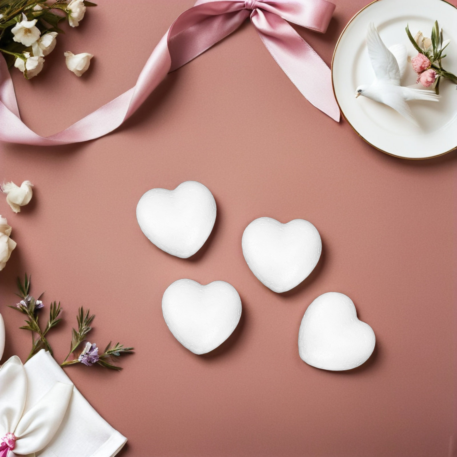 20Pcs Blank Heart Foam Balls L - Embellish Craft avaliação e preço