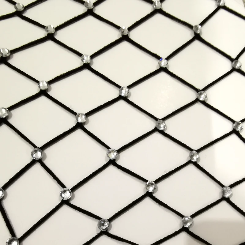 Sexy Rhinestone Fishnet Tights - Crystal Mesh Fabric avaliação e preço