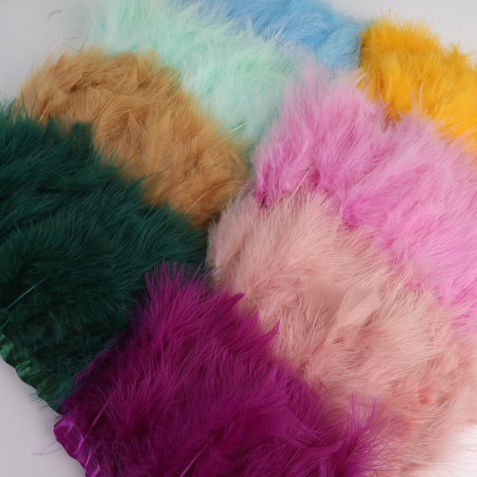 10 Meters Natural Turkey Marab - Feather Trim Marabou avaliação e preço