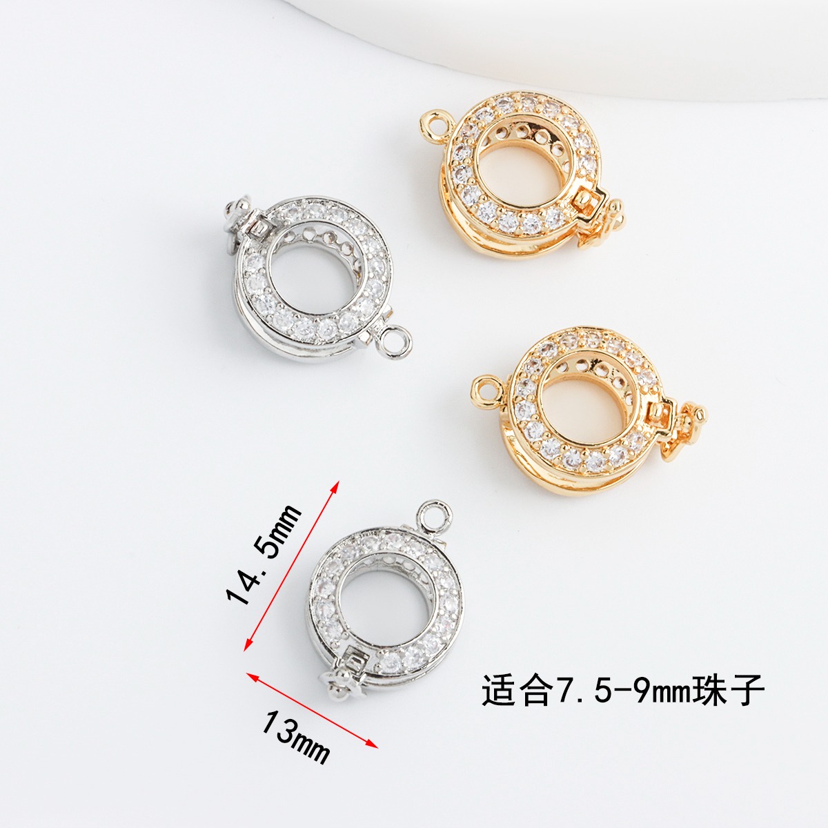 18K Real Gold-plated Zircon Ro - Pearl Trim Chain avaliação e preço