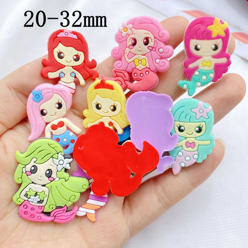 10pcs New Cute Cartoon Mermaid - Embellishment Glue Craft avaliação e preço