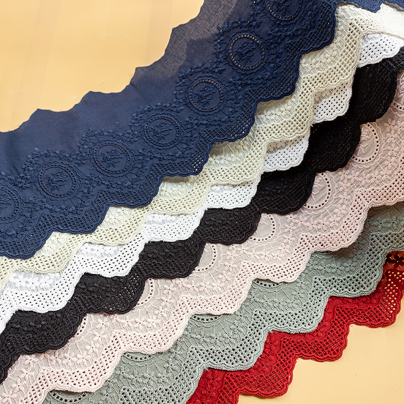 2Yards Colorful  Cotton Embroi - Lace Ribbon Trim avaliação e preço