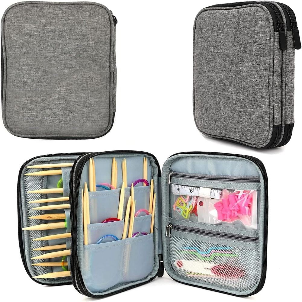 Knitting Needle Case, Portable - Craft Embellishment Storage avaliação e preço