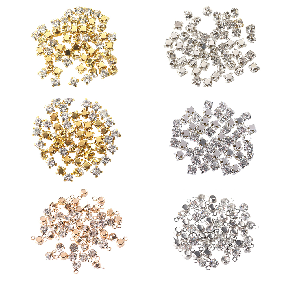 50Pcs Mini Rhinestone Buttons  - Sew On Rhinestone avaliação e preço
