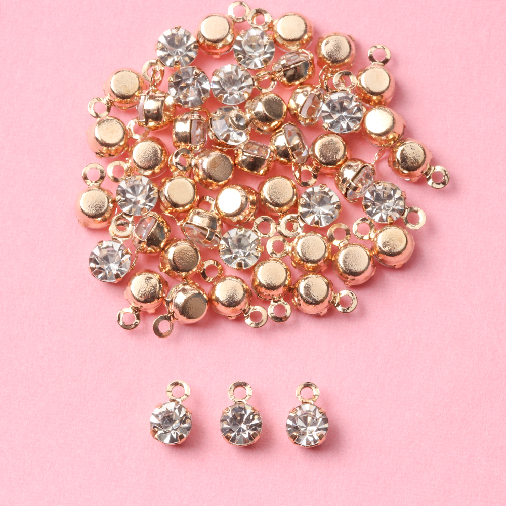50Pcs Mini Rhinestone Buttons  - Sew On Rhinestone avaliação e preço