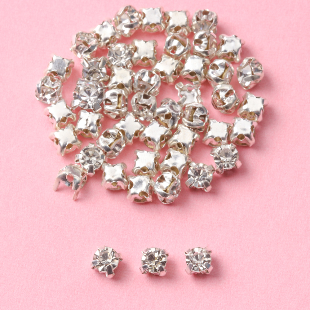 50Pcs Mini Rhinestone Buttons  - Sew On Rhinestone avaliação e preço