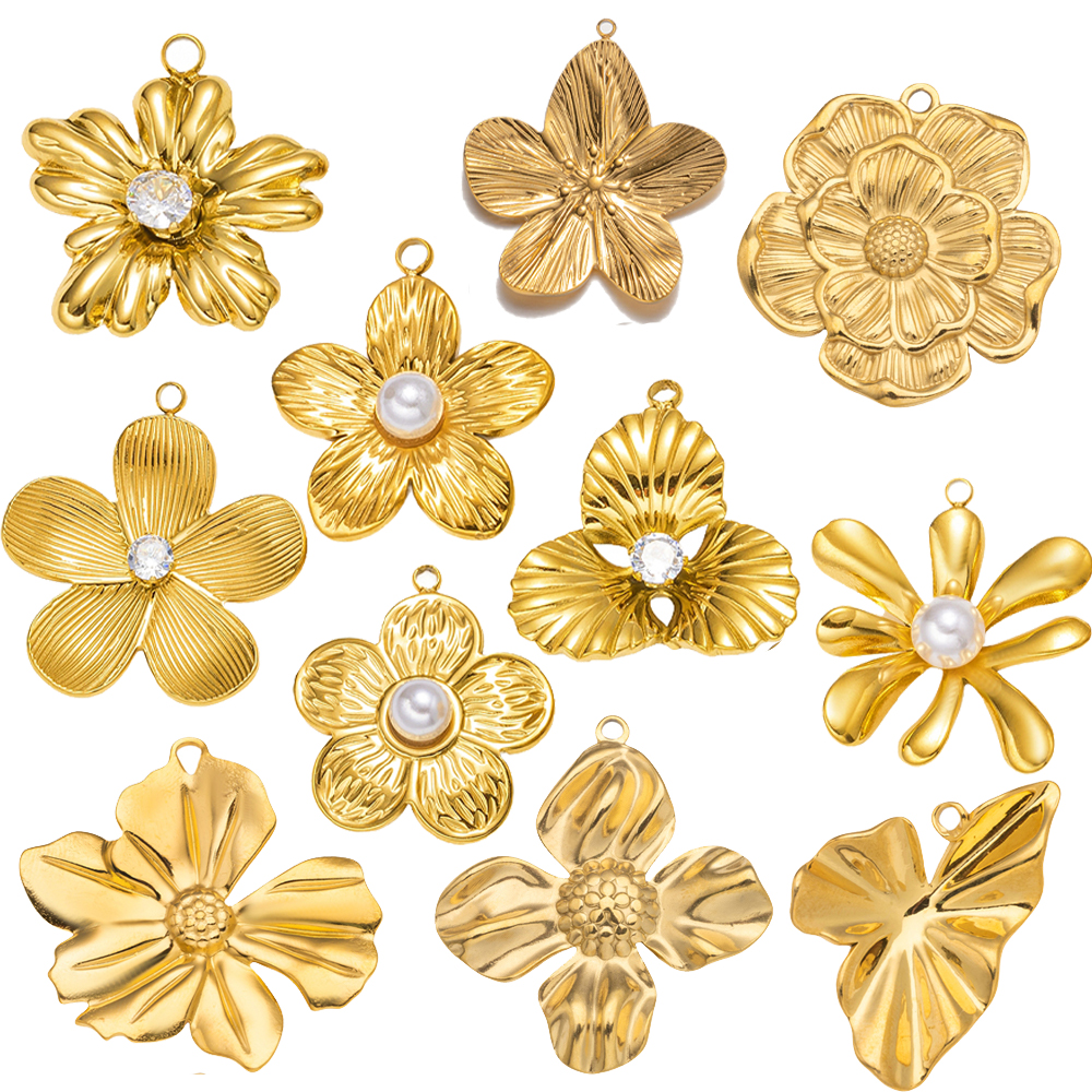 5pcs Gold Stainless Steel Flow - Embellishment Crafts avaliação e preço