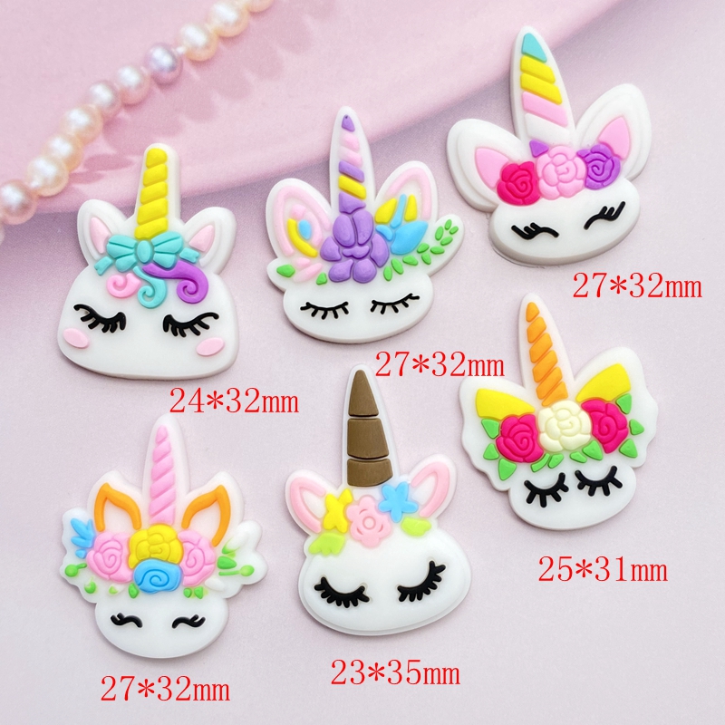 12pcs Cute Mini Unicorn head P - Embellishment Glue Craft avaliação e preço